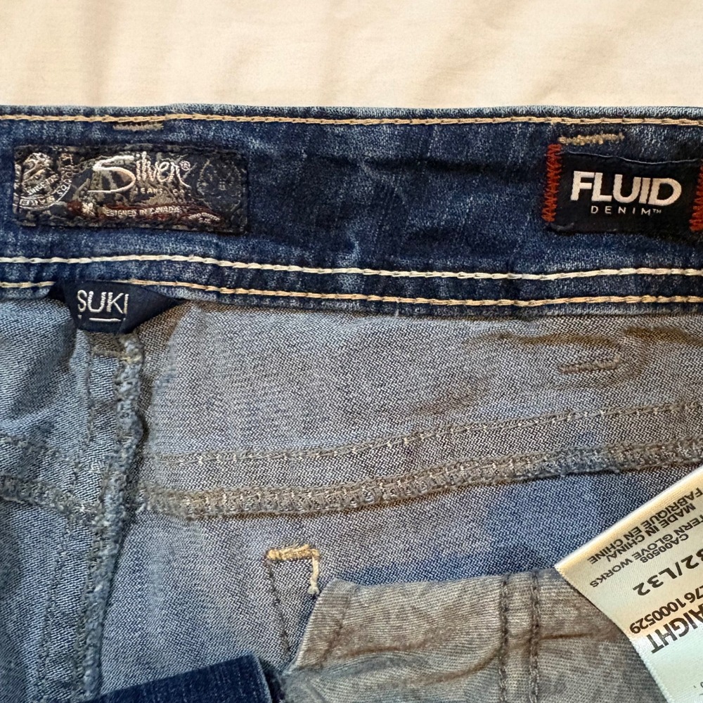 Silver Jeans Co Suki Mid Straight Fluid Denim Jeans 32X32 L93413SAI276 - Picture 5 of 9
